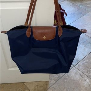 NAVY Longchamp Le Pilage Large